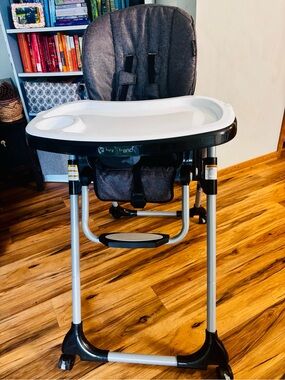 Gray High Chair with White Tray